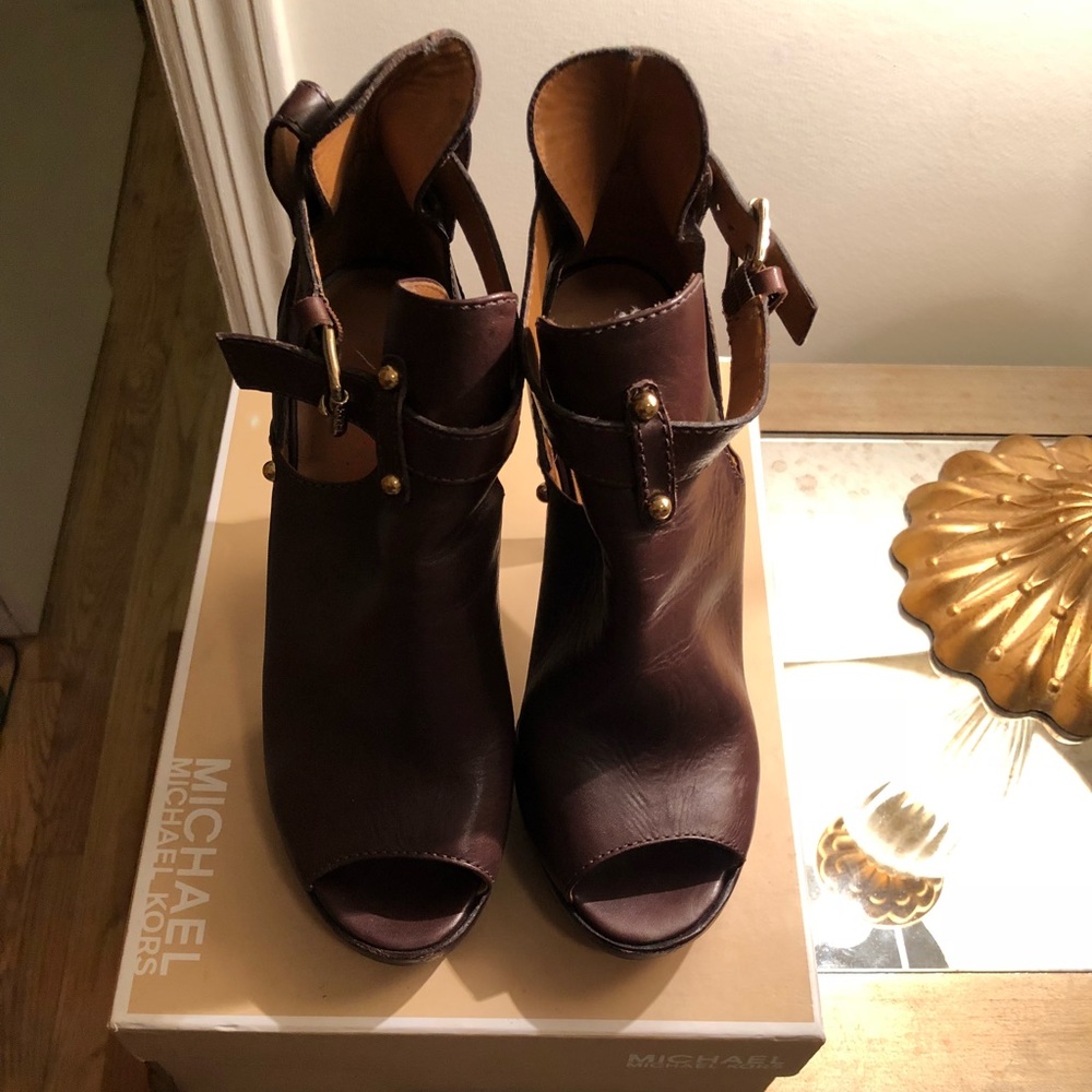 Michael Kors open toe booties